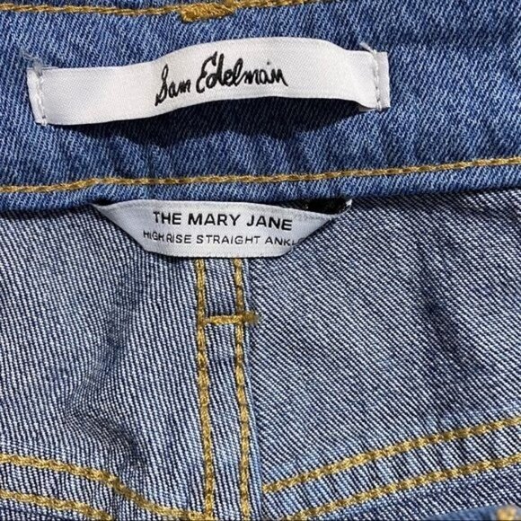 Sam Edelman The Mary Jane High Waist Straight Ankle Jeans Size 24 - Picture 4 of 11
